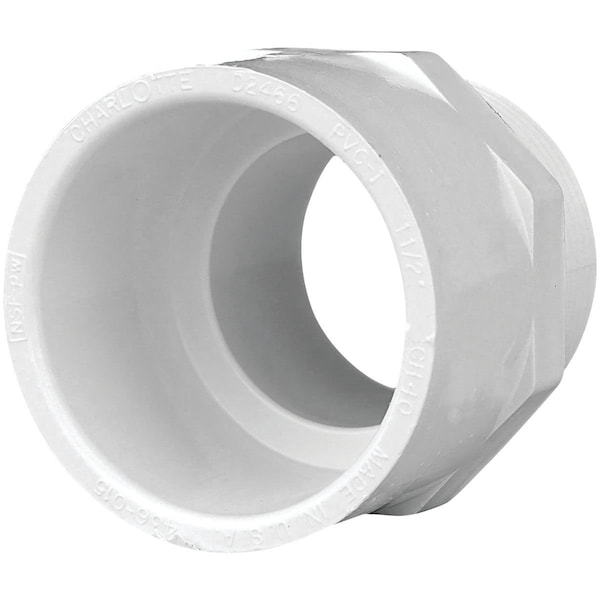 Charlotte Pipe And Foundry 1-1/2 In. x 1-1/2 In. Schedule 40 Male PVC Adapter PVC 02109 1400HA - main